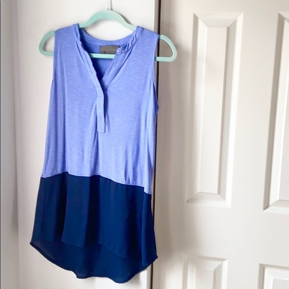 Sunday In Brooklyn Color Block Tunic Tank - Xs - image 1